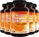 BioEmblem curcumina curcumina curcuma supplemento con BioPerine | Supporto congiunto & salute del cuore | con polvere erboristica organica & 95% Curcuminoids Extract | California Made, Non OGM, 150-Day Supply