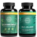 Raccolto primario Multivitamina & integratori di collagene per le donne e gli uomini capsule di vitamina Multi e pillole di collagene peptidi