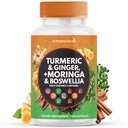 Integratore Turmerico Moringa | Ginger, Boswellia, Zafferano, Santo Basilio- Supporto Congiunto per Donne e Uomini con Ceylon Cinnamon, Quercetin, Tart Cherry- 120 Count