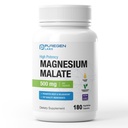 Puregen Labs Magnesio Malato 500mg | Magnesio Elementale ad alta potenza | 180 Caps Veggie, Assorbimento Superiore, Non OGM, NO Gluten and Dairy, Supporta Muscolo, Giunto e Salute Del Cuore