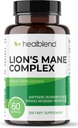 Estratto di Complesso di funghi con il corpo di fruttificazione Mane del leone - Pillole di energia naturali ed efficaci al 100% - Cervello, Integratore di messa a fuoco, Stimola Mood e Creatività - 60 capsule di supporto immunitario