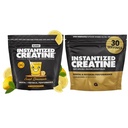Gains in Bulk Monoidrato Creatina istantaneo per le donne e gli uomini, Soluble Pre Workout Powder, Supporta la costruzione del muscolo, la forza e le prestazioni, limonata non aromatizzata e dolce, 60 Serve