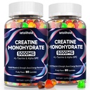 Creatina Monoidrato Gummies 5g per Donne & Uomini - Gummie Creatine per Donne Pre Workout Chewables con L-Taurine & Alpha GPC, Sugar-Free Muscle Builder, Energy Boost, Vegan Non-GMO (160 Count)
