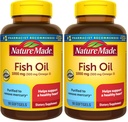 Natura fatta Fish Oil Omega 3 Integratori, 1000 mg Softgels, Omega 3 Fish Oil per il supporto sano del cuore, 90 Softgels, 45 giorni di alimentazione (pacchetto di 2)