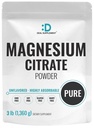 Polvere di citrato di magnesio 500mg, 3lbs – non aromatizzata, facilmente assorbita – minerale di vassoio purificato per muscolo, cuore e supporto digestivo – uno al giorno, non OGM, Filler Free