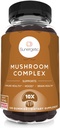 Sunergetic Premium Mushroom Gummies Supplemento - per la salute immunitaria, il cervello, Mood & Stress Support - miscela di funghi con Lions Mane, Chaga Extract, Reishi, Turchia Tail, Cordyceps (120 Gummies)