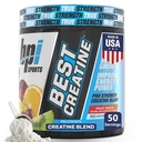 BPI Sports Best Creatine - Polvere monoidrata di creatina per uomini e donne, sale himalayano - Forza, pompa, resistenza, crescita muscolare, definizione del muscolo - No Bloat – Punch di frutta – 50 porzioni – 10.58 oz