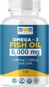 Omega 3 Fish Oil con EPA massimo DHA - Supporta cervello, fegato, cuore e immunità - Made in the USA - 150 Softgels