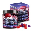 Creatina Monoidrato Gummies Complex 8000mg per uomini e donne, contenente L-carnitina & Taurina, costruire il muscolo, aumentare l'energia, più veloce recupero, senza zucchero & Vegan, lampone & Blackberry, 120 conte