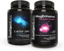 Intelligent Labs 2-in-1 Bundle of MagEnhance Supplement (con Magnesio L-Threonate, Glycinate & Taurate) e 5MG 5-MTHF Methylfolate as Quatrefolic Acid® (MTHFR Supplemento per il supporto di metilazione)