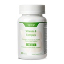 Vitamina B Complex, con Vitamine B1, B2, B3, B5, B6, B12, acido folico, colina, zinco, calcio, inositolo, per la salute del cervello e del cuore, la salute immunitaria e il supporto energetico cellulare, 60 compresse