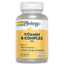 SOLARAY Vitamina B Complex 100mg - Energia cellulare, Nerve e supporto per la salute del cuore - Fornisce tutte le 8 B Vitamine complesse - Vitamina B12, B1, B2, B3, B6, Niacin, Acido Folico e Biotina - Vegan, 100 Serve