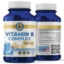 Vykee Nutrition B Complex Supplement – Alta potenza B Vitamine con 750mg DFE Folate, 440mcg B12/Biotin | Vegan Non-GMO | Supporta la produzione di energia cellulare & Red Blood Cell Formazione | 120 capsule
