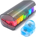AUVON Pill Box 2 volte al giorno, organizzatore settimanale di pillole AM PM con 7 custodia tascabile giornaliera per mantenere la vitamina, la medicina, il farmaco e il supplemento