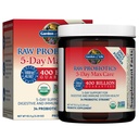 Garden of Life Raw Probiotics 5-Day Max Care - 400 miliardi di CFU - Polvere probiotica per il supporto digestivo e immunitario - Banana, 5 Serve
