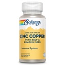 SOLARAY Zinc Copper Aminoacido Chelato - Integratore di supporto Immune w/Chelated Zinc 50mg - Bone, Skin, Heart Health and Thyroid Support - con Iodio da Kelp, 60-Day Guarantee, 100 Serv, 100 VegCaps