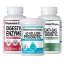CHOICE Gut Guardian Bundle: Advanced Bloating & Digestion Support con 60 miliardi di probiotici, enzimi digestivi & Bloat + Gas Probiotic - Supporto giornaliero per la salute delle donne e degli uomini