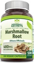 Integratore dell'estratto di Marshmallow | 480 Mg | 100 capsule di verdure | Non-GMO | Gluten Free | Made in USA