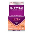 Rilievo del gas di Phazyme, Rilievo di gas ad ultra resistenza e di Bloating per gli adulti, 180 mg di Gel veloci Simethicone, 48 contro