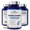 1MD Nutrizione NAC Supplemento N-Acetyl Cysteine - NAC 600 mg - Antiossidante Supporti Detox e Glutathione Produzione - N Acetylcysteine Supplemento respiratorio per la salute polmonare - 60 capsule