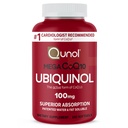 Qunol Mega Ubiquinol 100mg CoQ10, Assorbimento Superiore, Acqua brevettata e Fat Soluble Natural Supplement Form di Coenzyme Q10, Antiossidante per la salute del cuore, 100 Conte Softgels.