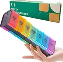 Extra Large Pill Organizer- XXL Pill Box 7 giorno - Organizzatore settimanale di pillole con AM PM Large Compartments Big Pill Case for Supplements Jumbo Pill Holder for Vitamins Huge Medicine Organizer 2 volte al giorno