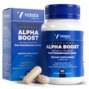 Alpha Boost – Natural Free Testosterone Support, Energy, Stamina, Endurance & Vitality for Men & Women, Multivitamin for Healthy Aging & Performance & Utilizza VESIsorb® (60 Ct)
