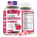 Gummie di radice di barbabietola - Nitric Oxide Booster integratori per gli uomini e le donne con barbabietola, L-Citrulline & L-Arginina - Cuore, Muscolo e Circulation Support - Sugar Free, Vegan, Mixed Berry Flavor, 60 Gummies