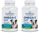 Nordic Naturals Omega-3 Pet, Unflavored - 120 Gel Morbidi - 330 mg Omega-3 Per Gel Morbido - Olio di Pesce per Cani con EPA & DHA - Promuove Cuore, Pelle, Cappotto, & Salute Immune (Pack of 2)