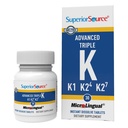Superior Source Advanced Triple K - Bone Health & Strength Support Supplement - Immunity Support Formula con Vitamine K1 & K2 - Vitamin Aids Calcium Absorption - 30 compresse dissolve istantanee