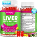 Detox Detox Cleanse & Repair, 2000 mg Milk Thistle Liver Detox, Liver Support Supplement with Glutathione, Dandelion Root, Turmeric & Artichoke, 23-in-1Herbal for Liver & Gut Health, Vegan, 60 Gummies