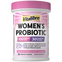 Probiotici Vitalibre per le donne 30 Strains, 100 miliardi di CFU Probiotici vaginali con enzimi digestivi, prebiotici e mirtillo per la salute del tratto urinario, pH Balance, 30 capsule vegetali