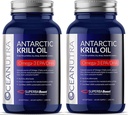 100% puro Krill olio 1000MG 120-giorno alimentazione doppia resistenza 56% Phospholipids Astaxanthin sostenibile antartico SuperbaBoost Omega 3 EPA DHA cura della pelle del cervello, terzo piano testato, senza olio di pesce