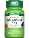 Verità Melatonina 3mg compresse dissolve veloci | 180 Conte | Natural Berry Flavor | Vegan, Non OGM & Gluten