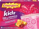 Emergen-C Kidz 250mg Kids Vitamin C Powder, Caffeina Free, Immune Support Drink Mix, Frutta Punch Flavor - 30 Count/1 Mese di alimentazione