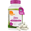 Zahler Zinc 50mg, Supporta la protezione immunitaria e antiossidante, Kosher certificato, 90 capsule