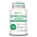 Spirulina Capsule 3000mg - 40 Serve Di Capsule A Spirulina Organiche - Ricco di Proteine, Antiossidanti & Vitamine - 240 Polvere Espirulina Organica - Supporta la Salute Immune & Cardiovascolare