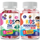 Gummie di Magnesio per bambini e adulti - 500mg & Zinc Gummies per bambini e adulti - Gomma civetta in zinco per il supporto immunitario - potente integratore naturale antiossidante non OGM per gli adulti di donna per bambini.