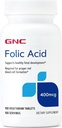 GNC Folic Acid 400mcg | Supports Healthy Fetal Development | Required for Proper Red Blood Cell Formation | Vegetarian Formula | 100 Count