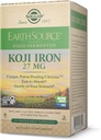 Solgar Earth Source Cibo Fermentato Koji ferro 27mg, 30 capsule vegetali - Assorbimento più alto, Ferro da stiro lento-rilascio - Gentle on The Stomach - Non OGM, Vegan, Gluten Free, Dairy Free, Kosher - 30 Servings