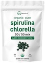 Micro Ingredienti Spirulina Organica Clorella Mini Tablets, 2.500 compresse (8 mesi di alimentazione) | 50/50 Blend Superfood | Muro di cellule screpolate per un migliore assorbimento | Ricco in Proteine Vegane & Chlorophyll