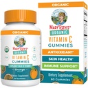 MaryRuth Organics Adult Vitamin C Gummies | USDA Organic | Vegan Chewable Vitamin C Gummies for Ages 14+ | per il supporto immunitario &amp; Total Wellness | Vegan | Non OGM | Orange Flavor | 60 Conte