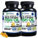 (Pack of 2) Natural Antarctic Wild Caught Omega 3 Fish Oil DPA-EPA-DHA Supplemento 2,900 Milligrams Triple Strength Ultra Pure Concentrated SoftGels - No Fish Tasting Burps