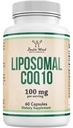 Liposomal CoQ10 Integratore per Antiossidante & Energy Support (100mg Per Serving, 60 Day Supply), Terze Parti Testata, Vegan Safe, Non OGM di Double Wood
