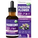 Passion Flower Liquid Drops for Sleep Support, Natural Herbal Formula con Valerian Root Chamomile Extract Support Sleep Soundly & Relaxation. Integratore ad alta biodisponibilità.2oz