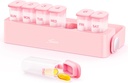 Organizzatore di pillole settimanali con meccanismo di bloccaggio, Case 7 giorni della scatola di pedaggio di Damp-Proof di viaggio per tenere vitamine, oli di pesce, integratori, trasparente organizzatore di farmaci interni per tasca, borsa, BPA-Free