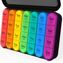 Daviky Pill Organizer 4 volte al giorno - Pill Box 7 giorno, Large Weekly Medicine Pill Organizer for Travel with Removable Individual Containers, Pill Case to Hold Daily Vitamins, Supplements and Medicine