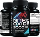 Supplemento di ossido nitrico 3X Forza L Arginina, Citrullina Malato, AAKG, Beta Alanine - Booster nitrico di sostegno del muscolo Premium - Supporto naturale di energia e salute del cuore - 120 capsule