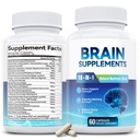 18-in-1 Brain Supplemento per memoria e messa a fuoco – Capsule Nootropic con Alpha GPC, Bacopa, Ginkgo Biloba, Lion's Mane, Vitamina B6 & B12 | Salute cognitiva, Clarity mentale | Vegan, Non OGM