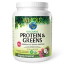 Tutta la Terra e il mare da Fattori Naturali, Proteine Fermentate Organiche & Greens, Integratore Alimentare Tutto Vegano, Tropicale, 1lb 7.3 Oz